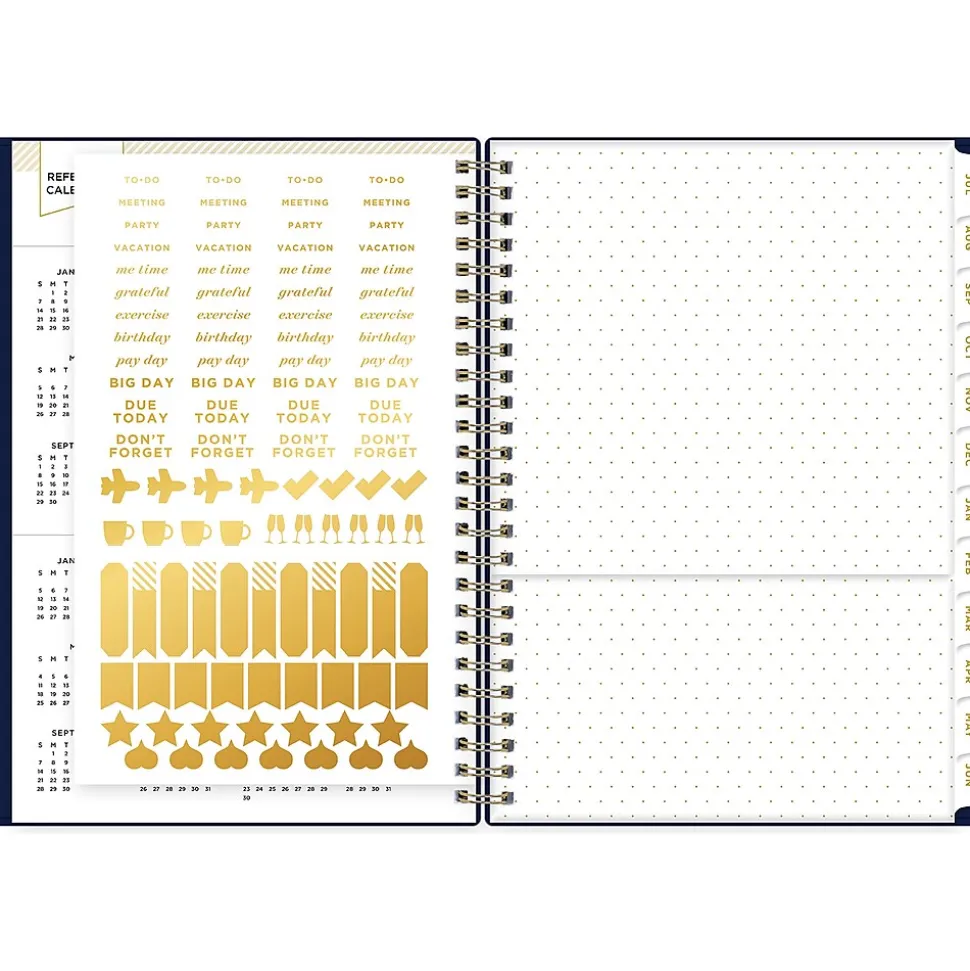 2024-2025 Blue Sky Day Designer Academic 5.88" x 8.63" Academic Weekly & Monthly Planner, Deep Blue (150139)