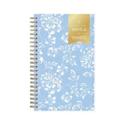 2024-2025 Blue Sky Day Designer Annabel 5" x 8" Academic Weekly & Monthly Planner, Plastic Cover, Blue/White (144869)