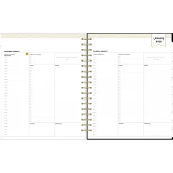 2025 Blue Sky Day Designer Austen Black 8" x 10" Daily & Monthly Planner, Plastic Cover, Multicolor (148130)