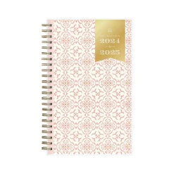 2024-2025 Blue Sky Day Designer Casa Bella 5" x 8" Academic Weekly & Monthly Planner, Plastic Cover, Coral/White (149833)