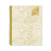 2025 Blue Sky Day Designer Gold Spotty 8.5" x 11" Weekly Planner, Plastic Cover, Gold/White (148132)
