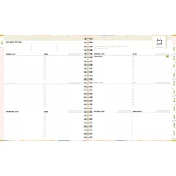 2024-2025 Blue Sky Day Designer In Bloom 8" x 10" Academic Weekly & Monthly Planner, Gray Board Cover, Multicolor (150135)