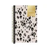 2024-2025 Blue Sky Day Designer Painted Leopard Gray 5" x 8" Academic Weekly & Monthly Planner, Plastic Cover, Black/Gray