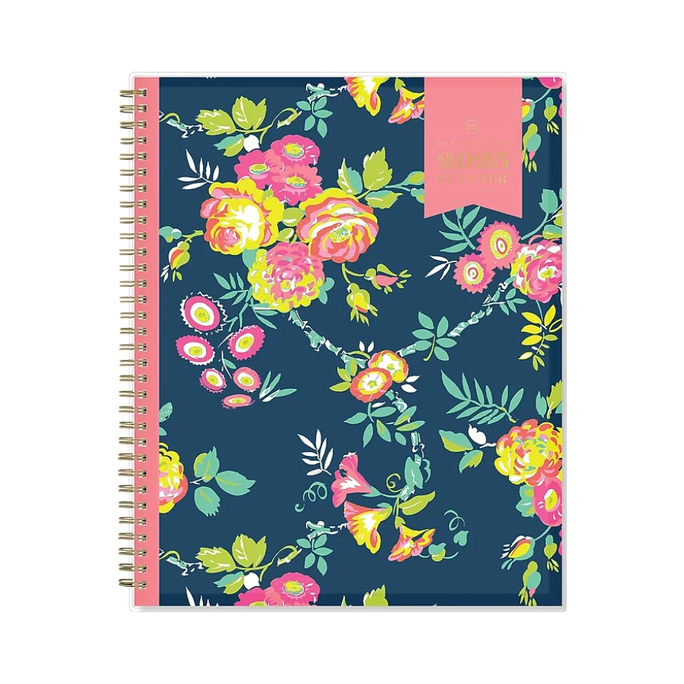 2025 Blue Sky Day Designer Peyton Navy 8.5" x 11" Weekly & Monthly Planner, Plastic Cover, Multicolor (103617-25)