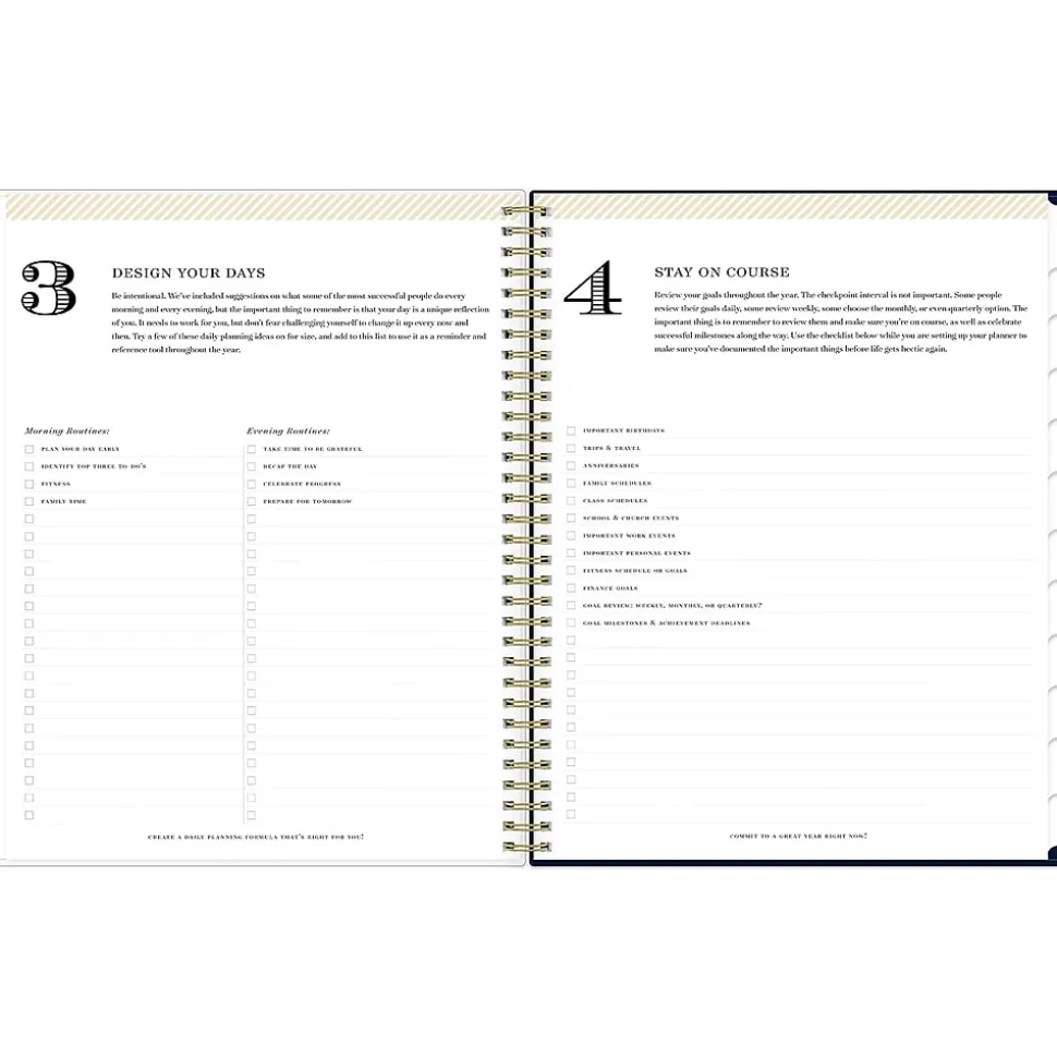 2025 Blue Sky Day Designer Peyton Navy 8.5" x 11" Weekly & Monthly Planner, Plastic Cover, Multicolor (103617-25)