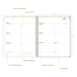 2024-2025 Blue Sky Day Designer Secret Garden Mint 8.5