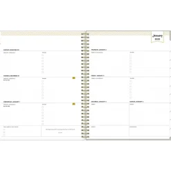 2025 Blue Sky Day Designer Tess 8.5" x 11" Weekly Planner, Plastic Cover, Tan/Off-White (148144)