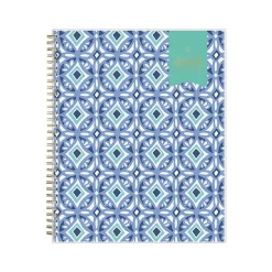 2025 Blue Sky Day Designer Tile 8.5" x 11" Weekly & Monthly Planner, Plastic Cover, Blue/White (101411-25)