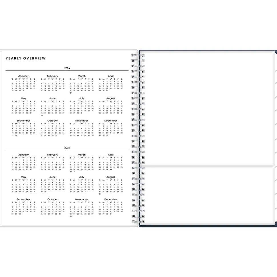 2024-2025 Blue Sky Decosta Blue 8.5" x 11" Academic Weekly & Monthly Student Planner, Plastic Cover (150459)