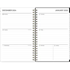 2025 Blue Sky Deelie 5" x 8" Weekly & Monthly Planner, Plastic Cover, Gray (152250)