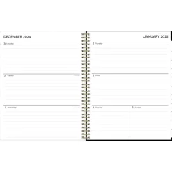 2025 Blue Sky Deelie 8.5" x 11" Weekly & Monthly Planner, Plastic Cover, White/Gray (152249)