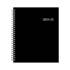 2024-2025 Blue Sky Enterprise 7" x 9" Academic Weekly & Monthly Planner, Plastic Cover, Black (131982-A25)