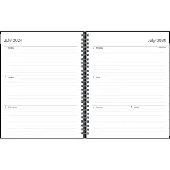 2024-2025 Blue Sky Enterprise 7" x 9" Academic Weekly & Monthly Planner, Plastic Cover, Black (131982-A25)