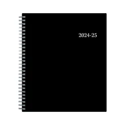 2024-2025 Blue Sky Enterprise 8" x 10" Academic Monthly Planner, Plastic Cover, Black (130615-A25)