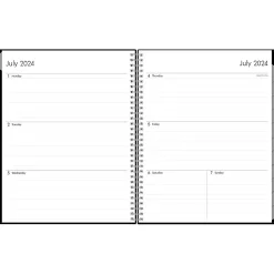 2024-2025 Blue Sky Enterprise 8.5" x 11" Academic Weekly & Monthly Planner, Plastic Cover, Black (130609-A25)