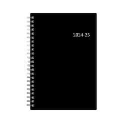 2024-2025 Blue Sky Enterprise 5" x 8" Academic Weekly & Monthly Planner, Plastic Cover, Black (130611-A25)
