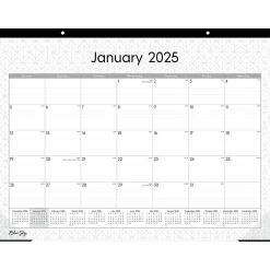 2025 Blue Sky Enterprise 22" x 17" Monthly Desk Pad Calendar, White/Gray (111294-25)