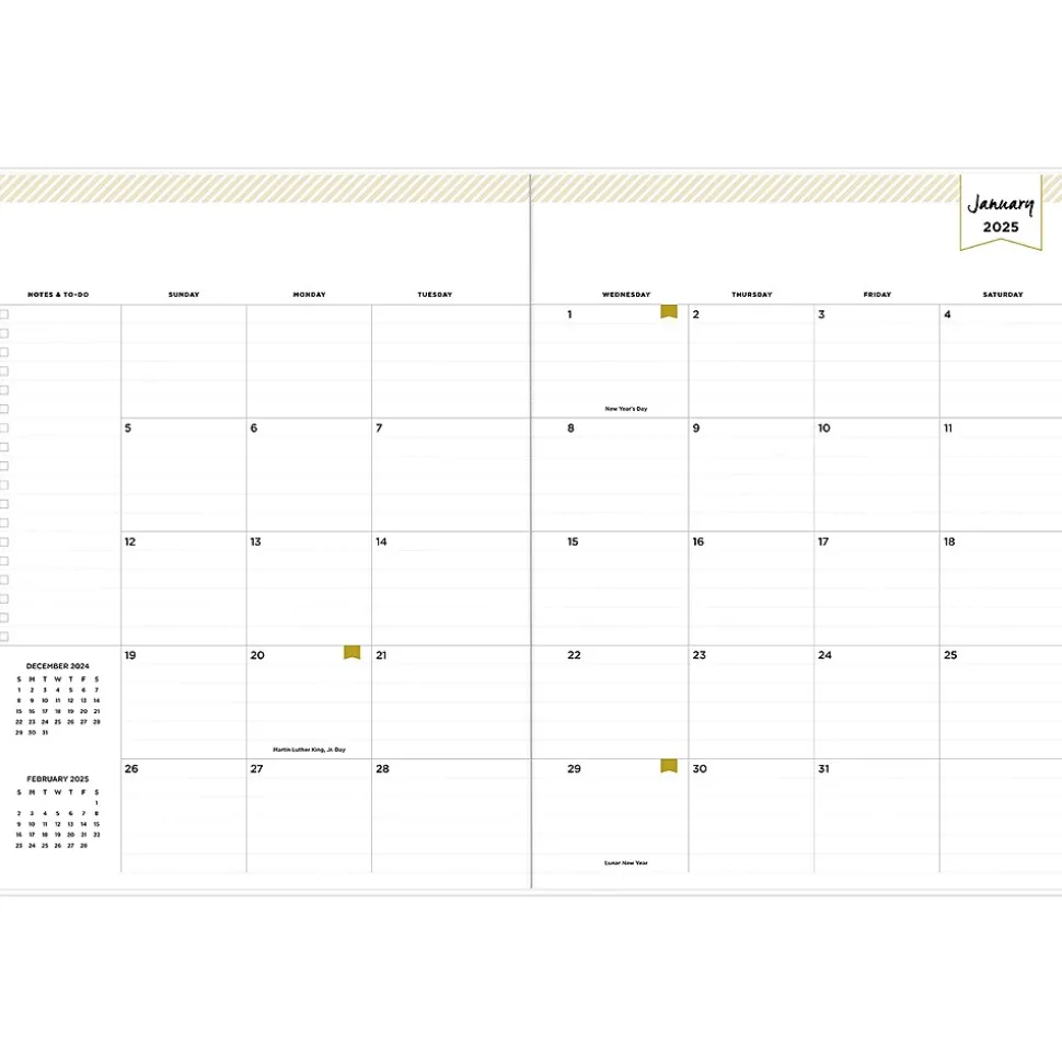 2025 Blue Sky Felicity 8.5" x 11" Monthly Planner, Plastic Cover, Multicolor (152227)