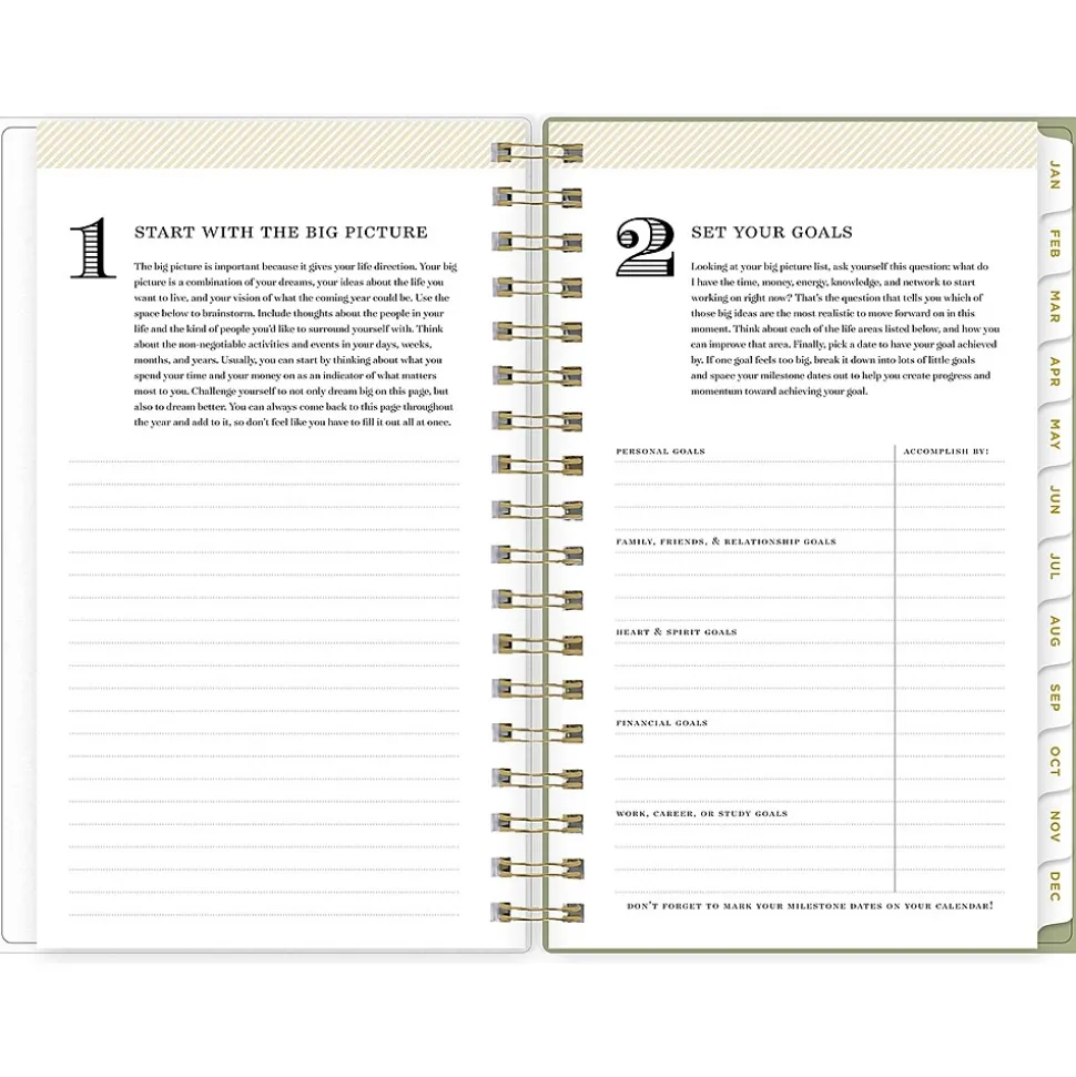 2025 Blue Sky Fiore Cream 3.63" x 6.13" Weekly & Monthly Planner, Plastic Cover, Multicolor (152482)