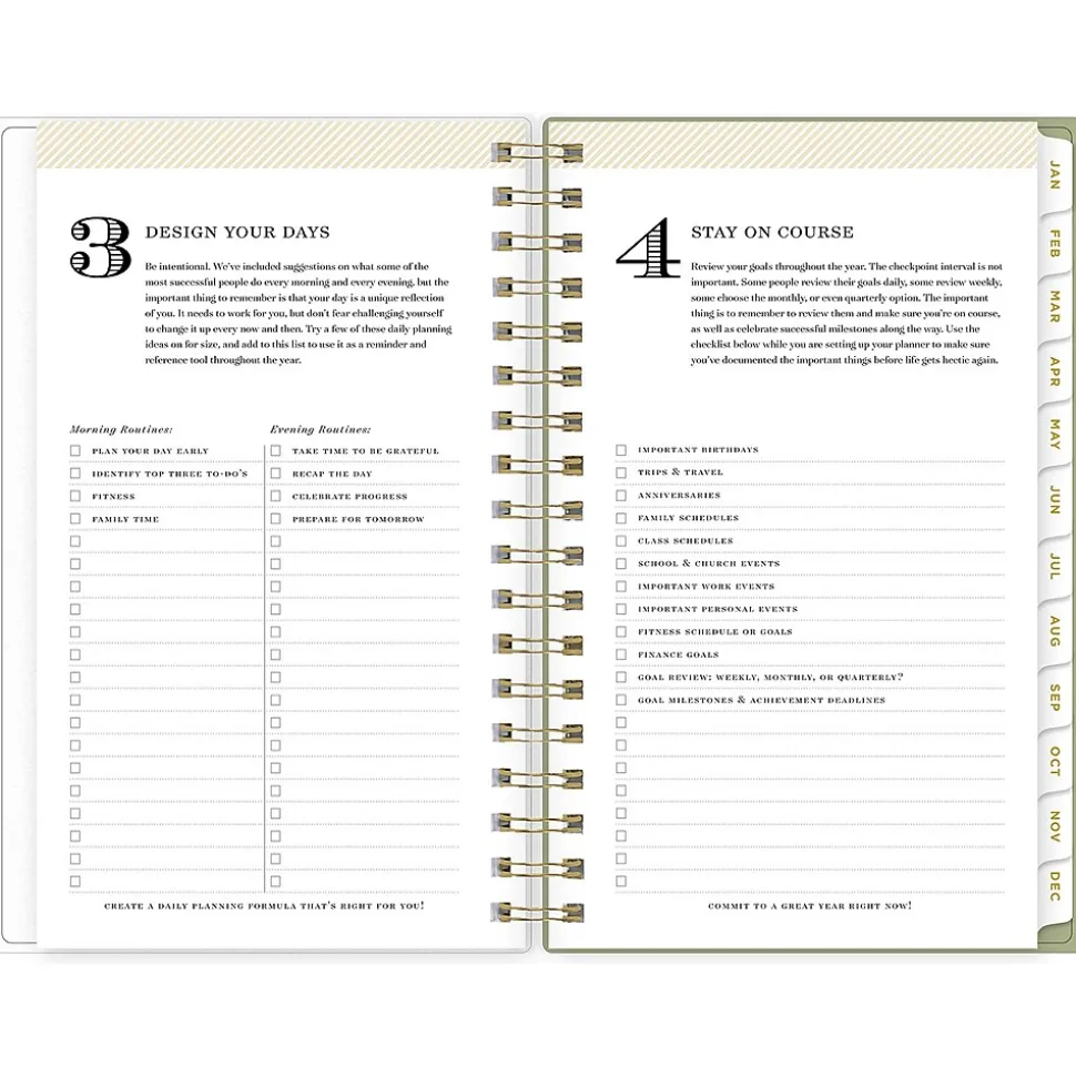 2025 Blue Sky Fiore Cream 3.63" x 6.13" Weekly & Monthly Planner, Plastic Cover, Multicolor (152482)