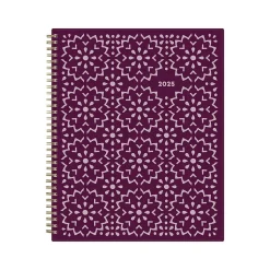 2025 Blue Sky Gili 8.5" x 11" Weekly & Monthly Planner, Plastic Cover, Burgundy/Beige (117889-25)