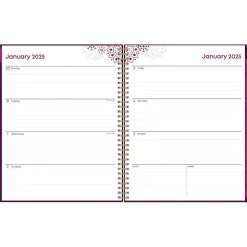 2025 Blue Sky Gili 8.5" x 11" Weekly & Monthly Planner, Plastic Cover, Burgundy/Beige (117889-25)