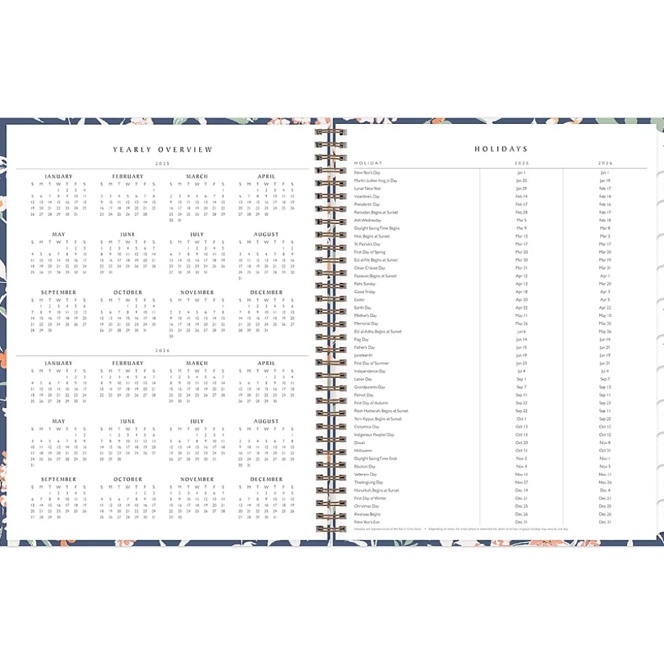 2025 Blue Sky Green Earth Effie 8.5" x 11" Weekly & Monthly Planner, Paperboard Cover, Multicolor (138325-25)