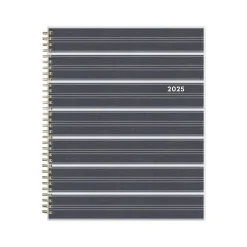 2025 Blue Sky Hadley 8.5" x 11" Weekly & Monthly Planner, Plastic Cover, Gray/White (150781)