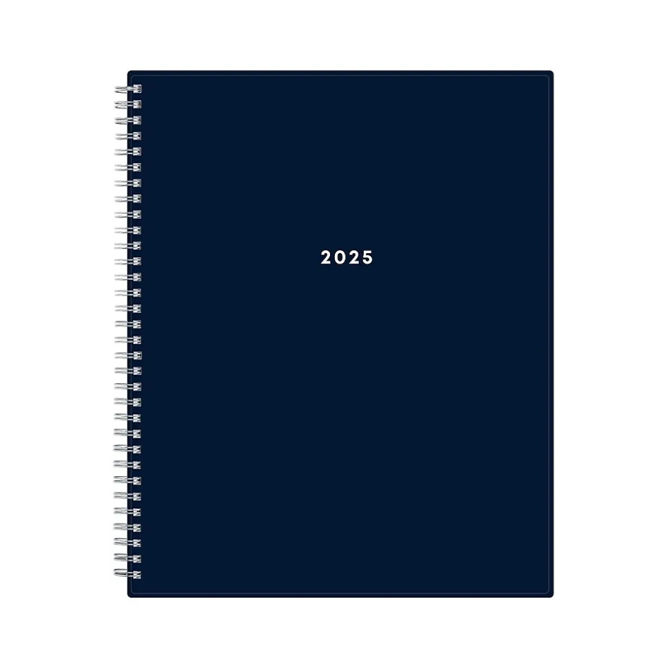 2025 Blue Sky Harbour 8.5" x 11" Weekly & Monthly Planner, Plastic Cover, Navy (148240)