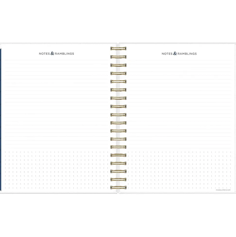 2025 Blue Sky inkWELL Press Ombre Sky 7" x 9" Daily & Monthly Planner, Plastic Cover, Blue/Pink (152188)
