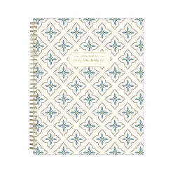 2024-2025 Blue Sky Ivory Paper Co Davina 8.5" x 11" Academic Weekly & Monthly Planner, Plastic Cover, Cream/Blue (146878)
