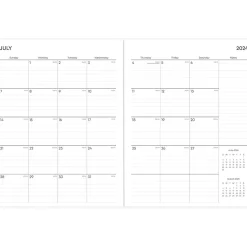 2024-2025 Blue Sky Jett 8.5" x 11" Academic Monthly Planner, Plastic Cover, Blue/Green (146858)