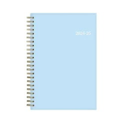 2024-2025 Blue Sky Jordy 5" x 8" Academic Weekly & Monthly Planner, Plastic Cover, Blue (149815)