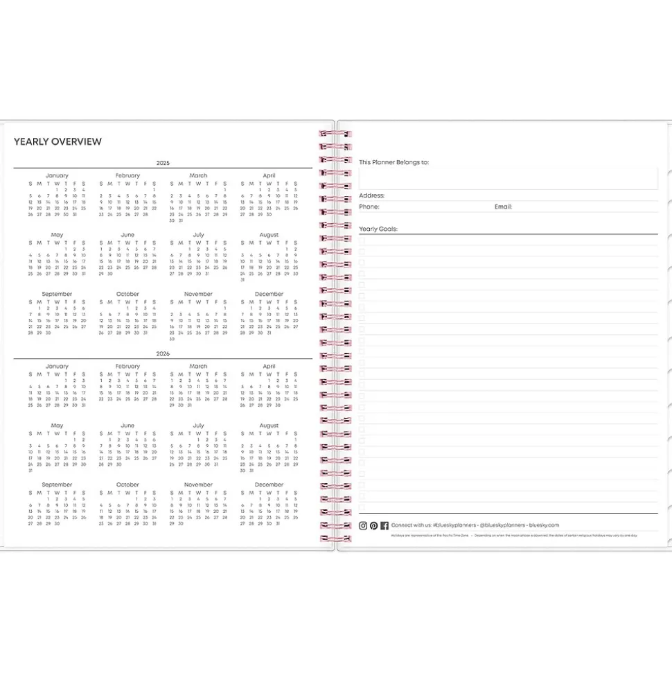 2025 Blue Sky Joselyn 8.5" x 11" Weekly & Monthly Planner, Plastic Cover, Multicolor (110394-25)