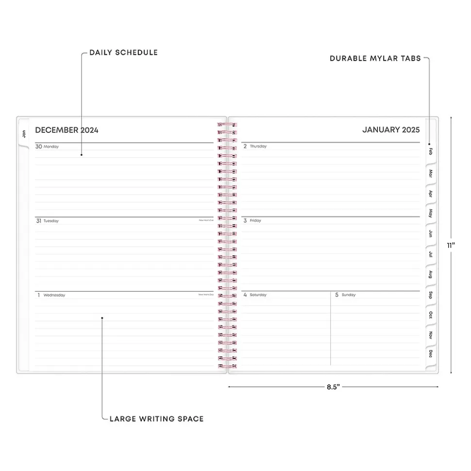 2025 Blue Sky Joselyn 8.5" x 11" Weekly & Monthly Planner, Plastic Cover, Multicolor (110394-25)