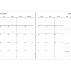 2025 Blue Sky Juno 8.5" x 11" Monthly Planner, Plastic Cover, Pink (152266)