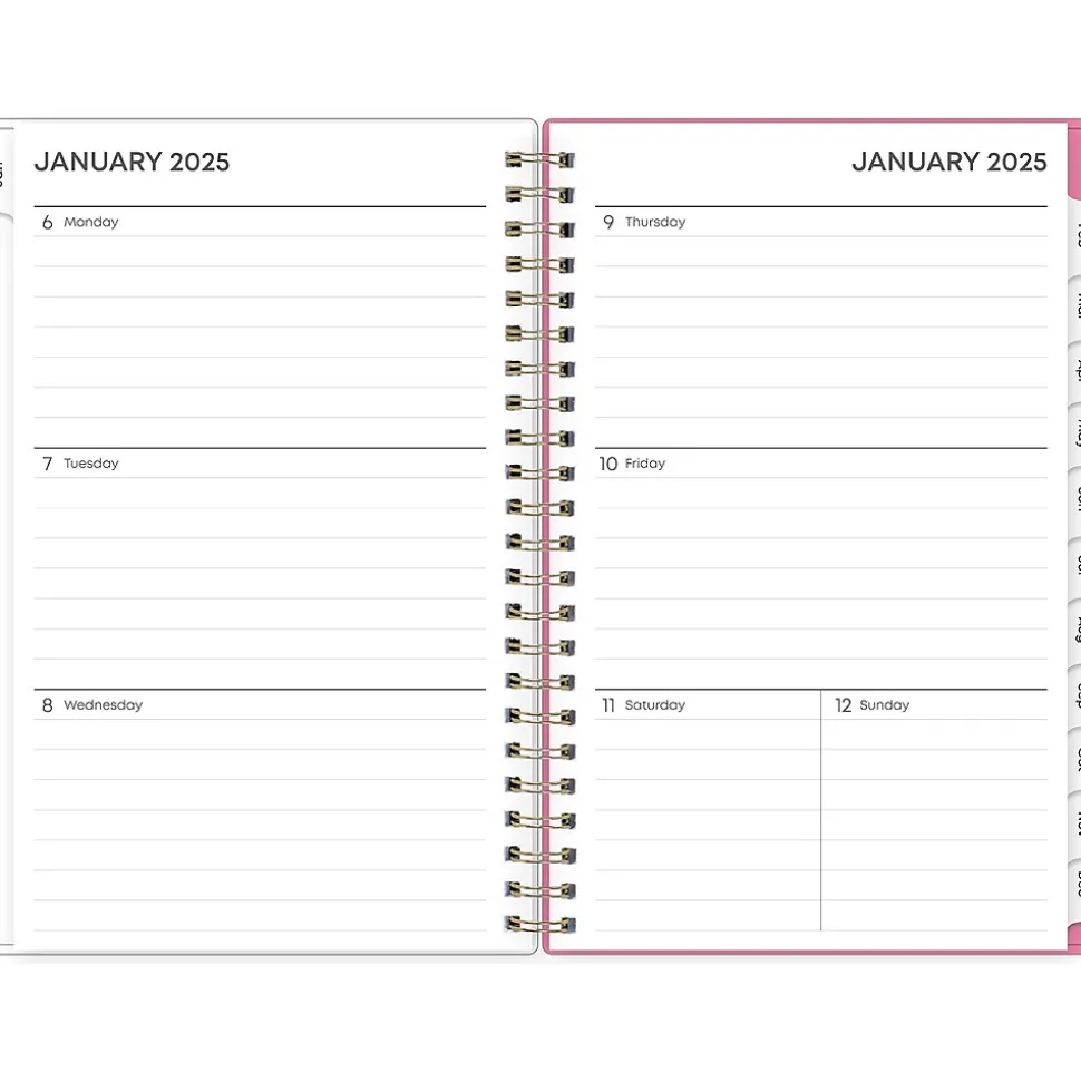 2025 Blue Sky Juno Pink 5" x 8" Weekly & Monthly Planner, Plastic Cover, Multicolor (152265)