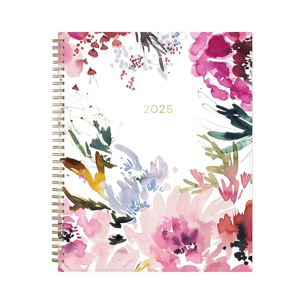 2025 Blue Sky Kelly Ventura Magenta Blooms 8.5" x 11" Weekly & Monthly Planner, Plastic Cover, Multicolor (140945-25)