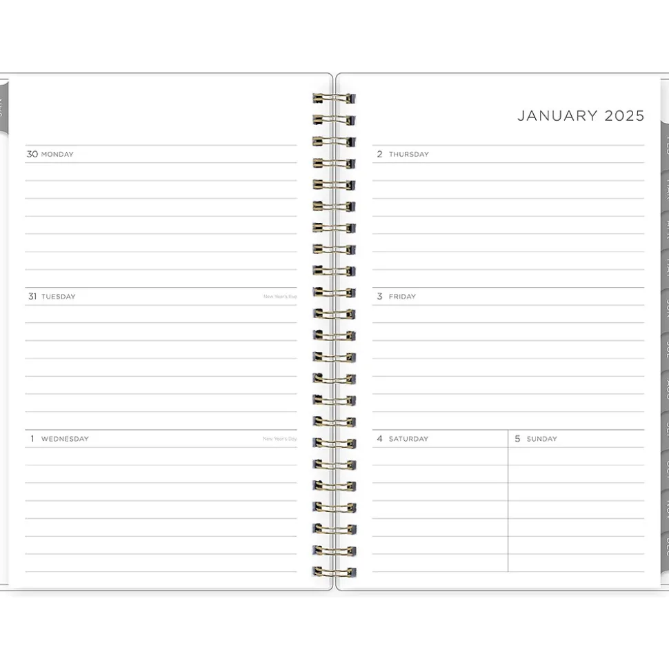 2025 Blue Sky Kelly Ventura Mimosa 5" x 8" Weekly & Monthly Planner, Plastic Cover, Yellow/White (149061-25)