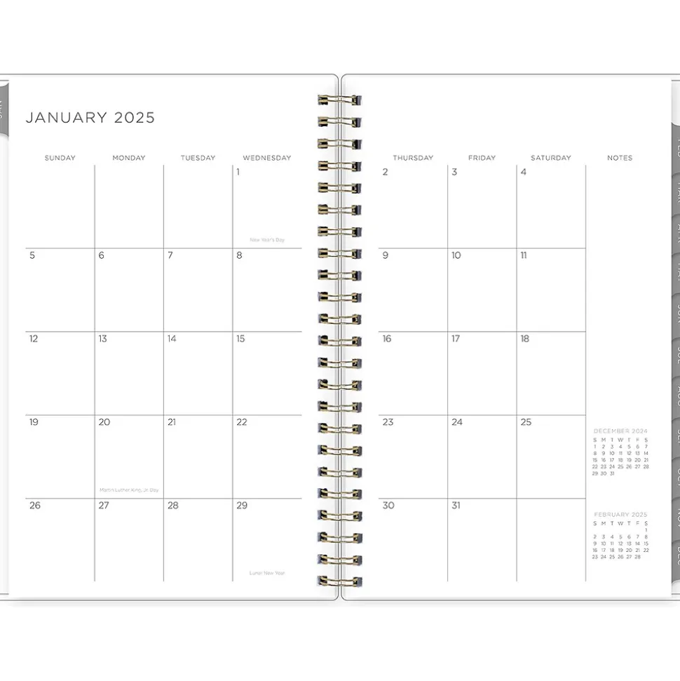 2025 Blue Sky Kelly Ventura Mimosa 5" x 8" Weekly & Monthly Planner, Plastic Cover, Yellow/White (149061-25)