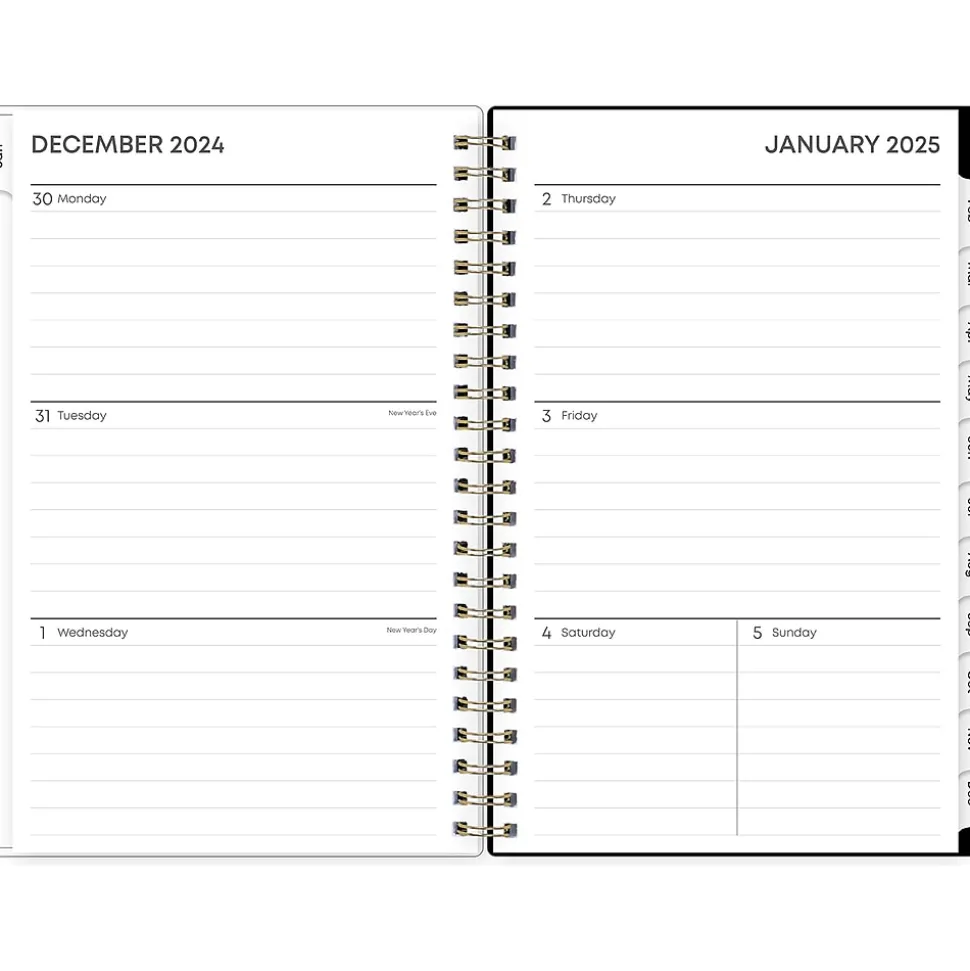 2025 Blue Sky Lolani 5" x 8" Weekly & Monthly Planner, Plastic Cover, Green/Gray (152462)