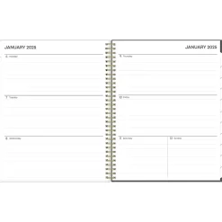 2025 Blue Sky Makeera 8.5" x 11" Weekly & Monthly Planner, Plastic Cover, Dark Gray/White (150784)
