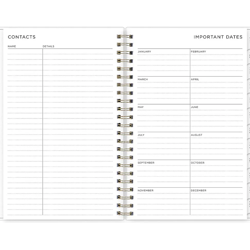 2025 Blue Sky Marble Purple 5" x 8" Weekly & Monthly Planner, Plastic Cover, Purple/Pink (148250)