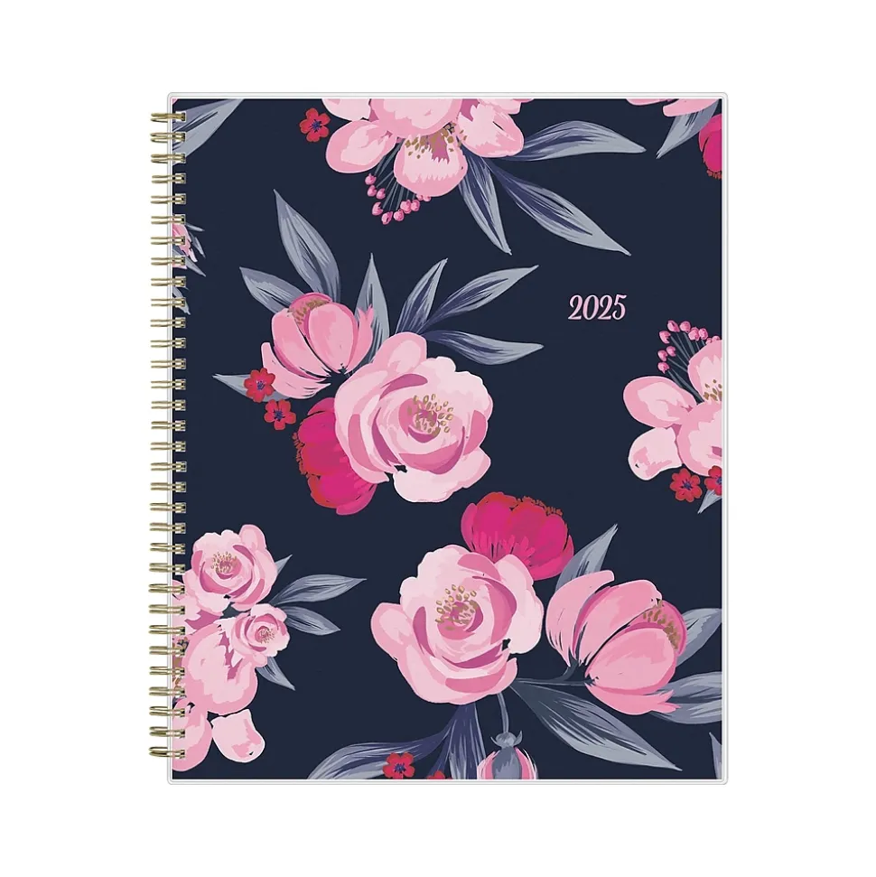 2025 Blue Sky Mimi Pink 8.5" x 11" Weekly & Monthly Planner, Plastic Cover, Pink/Dark Blue (137264-25)