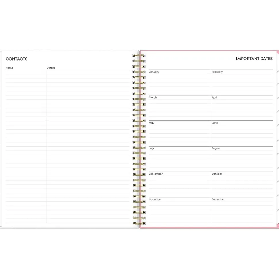 2025 Blue Sky Mimi Pink 8.5" x 11" Weekly & Monthly Planner, Plastic Cover, Pink/Dark Blue (137264-25)