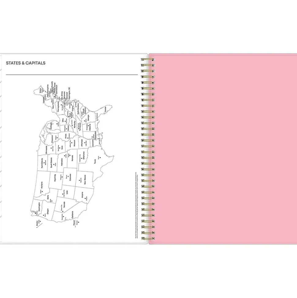2025 Blue Sky Mimi Pink 8.5" x 11" Weekly & Monthly Planner, Plastic Cover, Pink/Dark Blue (137264-25)