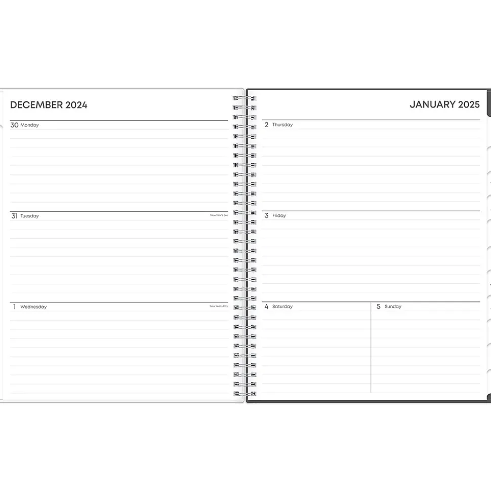 2025 Blue Sky Montauk 8.5" x 11" Weekly & Monthly Planner, Plastic Cover, Gray/Beige (133874-25)