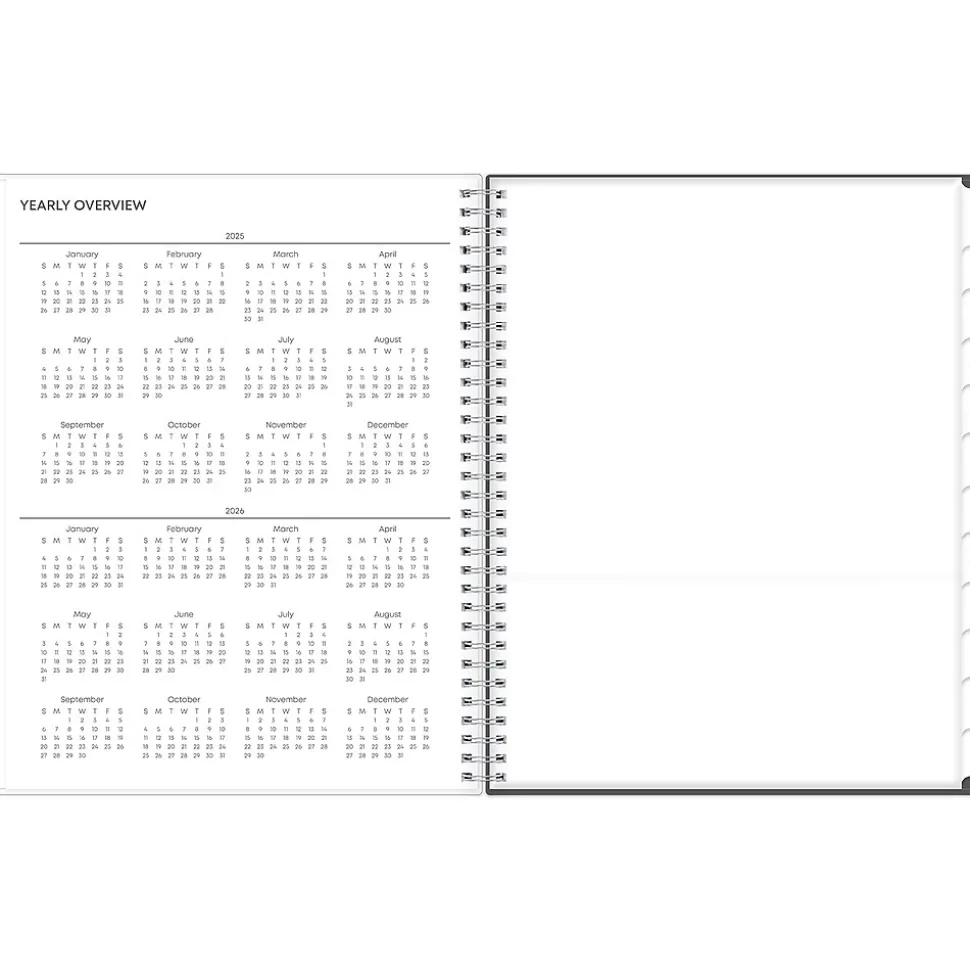 2025 Blue Sky Montauk 8.5" x 11" Weekly & Monthly Planner, Plastic Cover, Gray/Beige (133874-25)