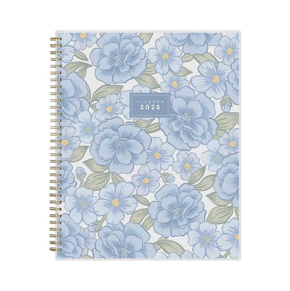 2025 Blue Sky Nalakina 8.5" x 11" Weekly & Monthly Planner, Plastic Cover, Blue/Green (149081)