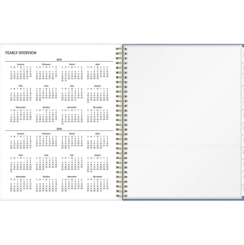2025 Blue Sky Nalakina 8.5" x 11" Weekly & Monthly Planner, Plastic Cover, Blue/Green (149081)